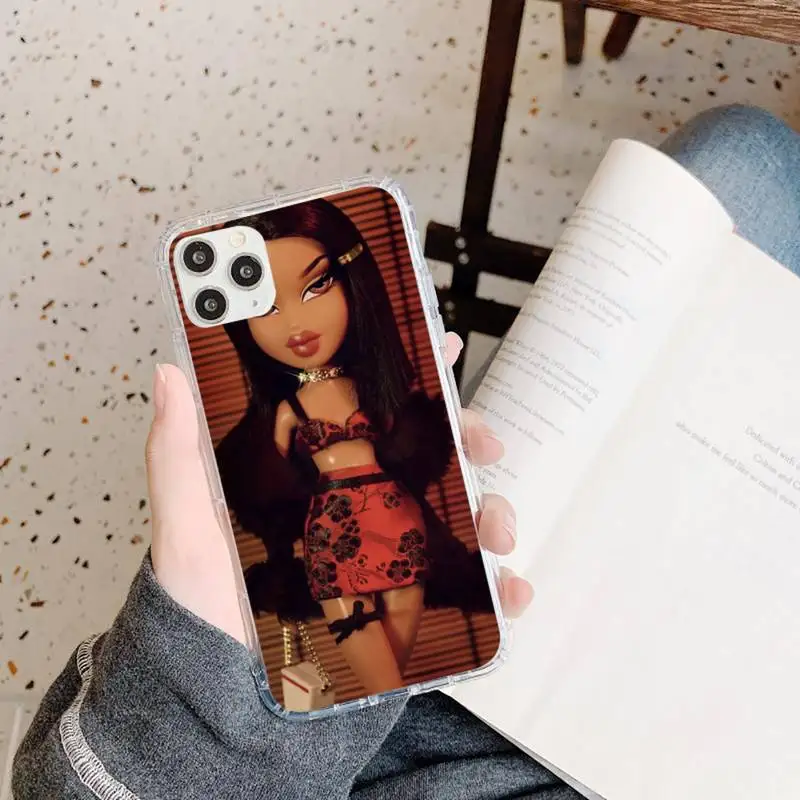 

Fashion cute Doll Bratz pink sexy Phone Case Transparent for iPhone 11 12 mini pro XS MAX 8 7 6 6S Plus X 5S SE 2020 XR