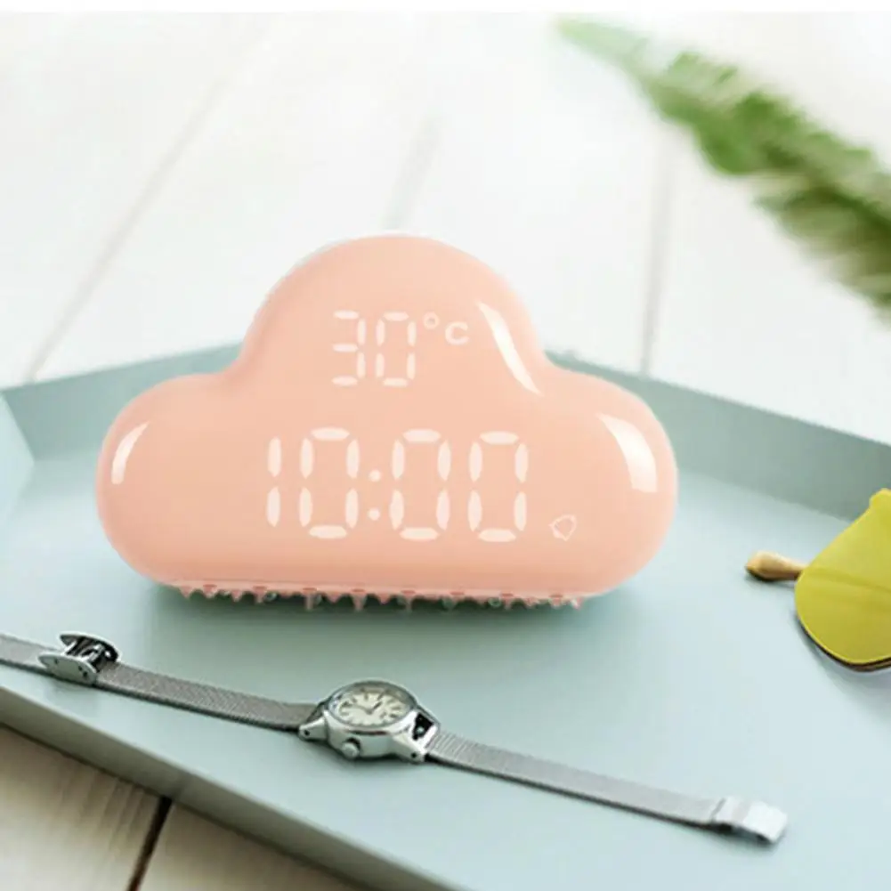 

C2 Cloud Alarm Clock kids light LED Table Voice Control Digital Despertador USB Powered Electronic Desktop Clocks Wake Up Clock