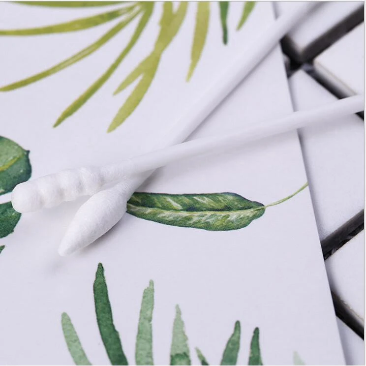 60 шт одноразовые ватные палочки с двойной головкой тампоны аппликатор для