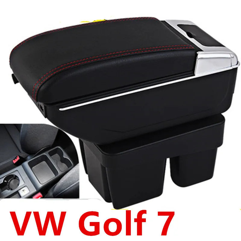 Для VW Golf 7 подлокотник коробка usb зарядка интерфейс повысить центральный магазин содержание коробка Подстаканник Пепельница аксессуары Запчасти