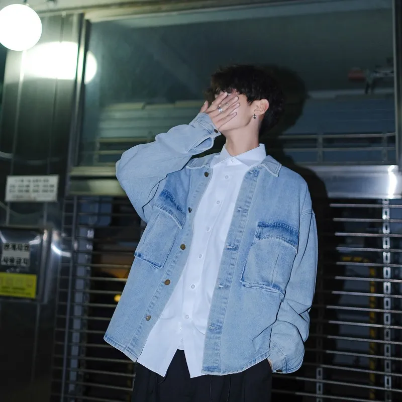 

Autumn clothes washed loose denim clothing men's jacket jacket