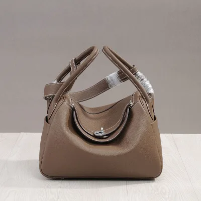 MZORANGE New classic genuine leather women handbags Fashion Lady shoulder bags nineteen color Casual Tote crossbody bag - Color: Khaki