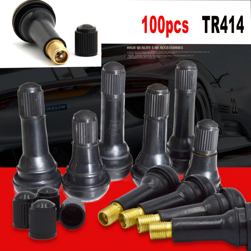 Бескамерный шток клапана стержень для автомобильных шин Tr414 резиновые колпачки