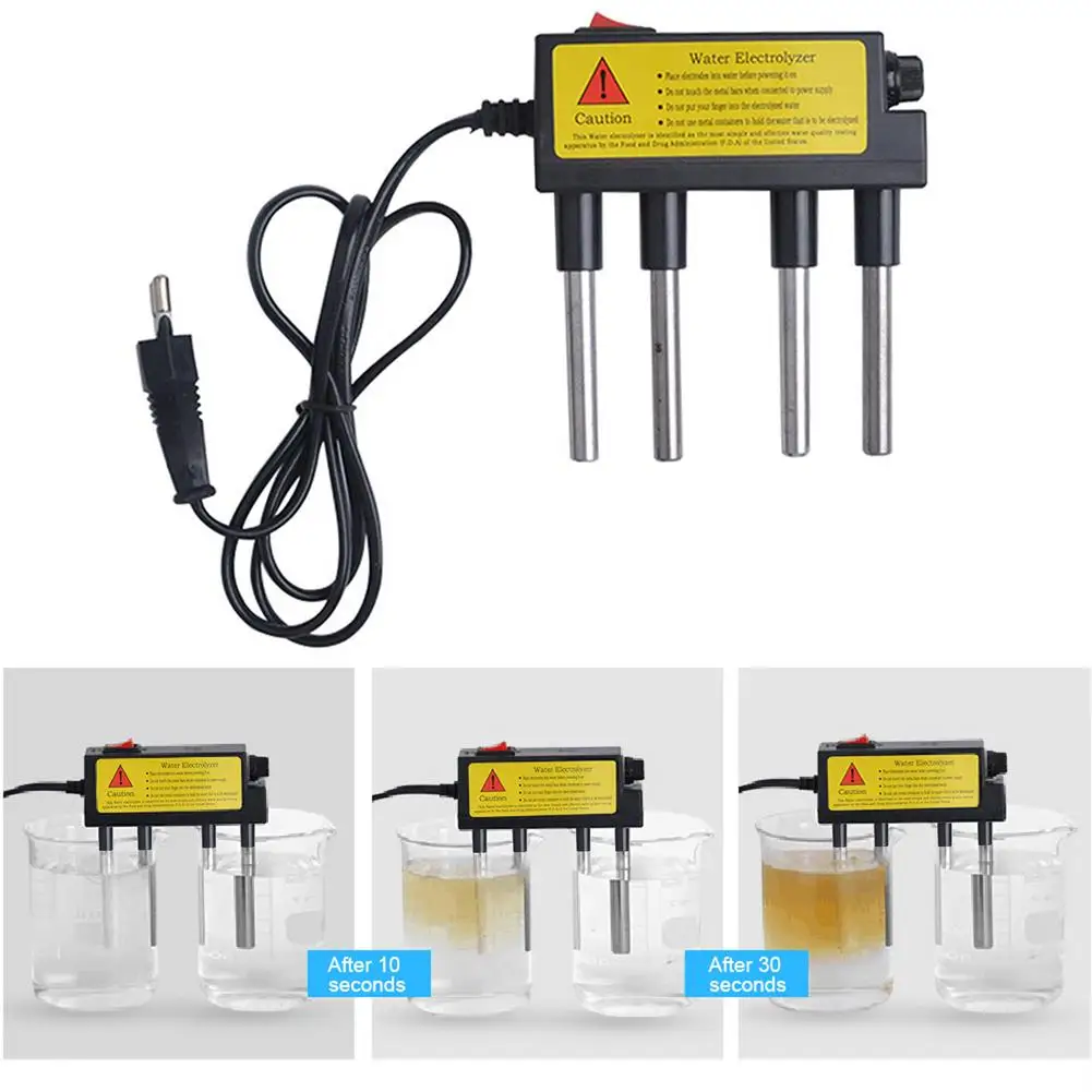 

Protable Water Quality Electrolyser Water Tester Household Water Purity Level Meter PH Testing Tool Electrolysis Iron Bars EU