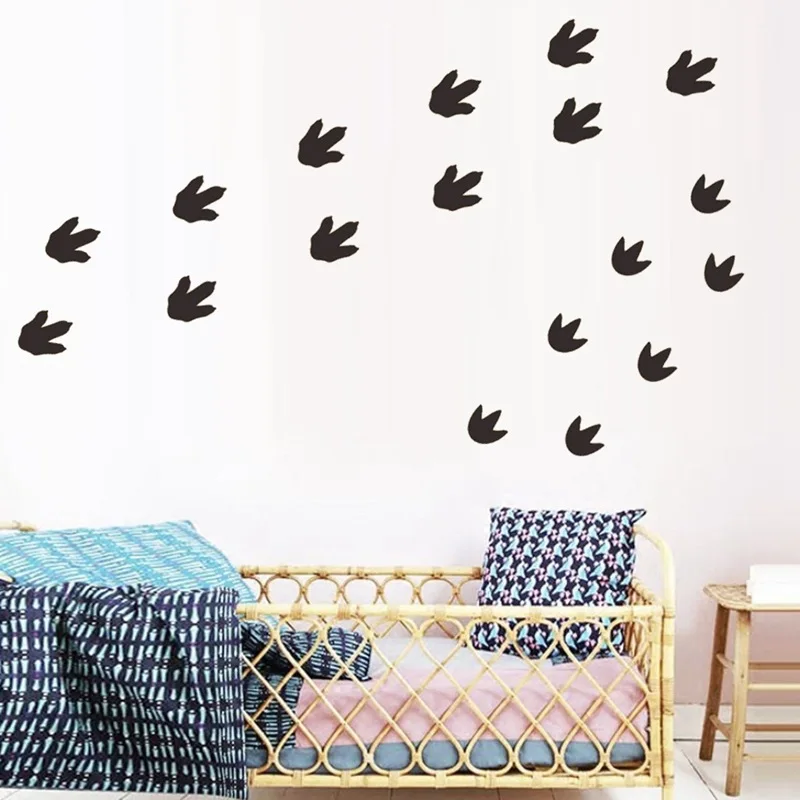 Новые наклейки на стену с изображением ног динозавра Мультяшные для детской