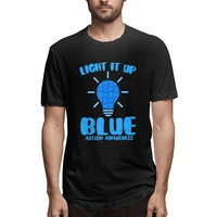 light it up blue funny puzzle piece autism awareness graphic tee mens short sleeve t shirt funny cotton tops