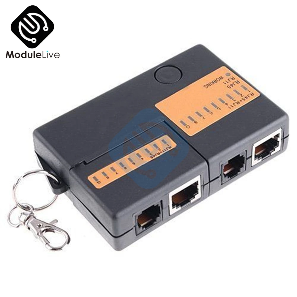 Профессиональный мини тестер для сетевых кабелей LAN Cat5 RJ11 RJ45|tester rj45|tester rj11tester