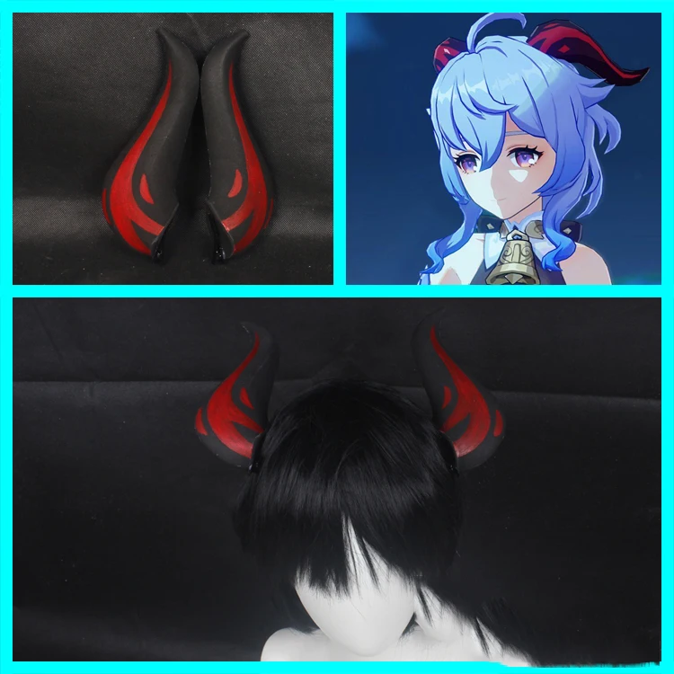 

GANYU Cosplay Shoes New Game Genshin Impact Cosplay wigs horns Props Anime Lolita Women's Shoes Boots Custom Size Halloween suit