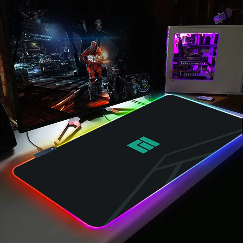 

RGB Computer Mousepad LED Backlight Gaming Mouse Pad Gamer Large Animal Mause Pad USB for Keyboard Mice PC Desk Mat MI LOGO