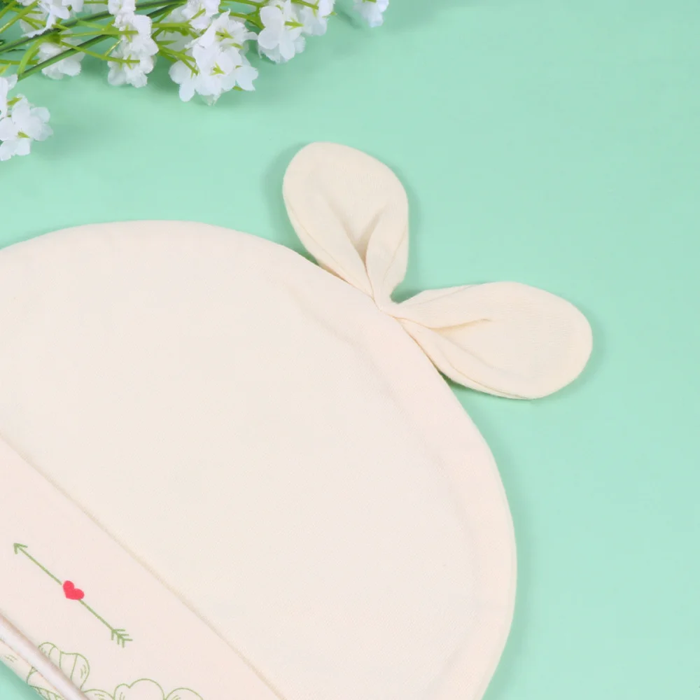 

3PCS Adorable Heart Pattern Ears Design Cotton Hat Comfortable Cap Baby Hat Newborn Cap for Spring Summer Decoration (Blue