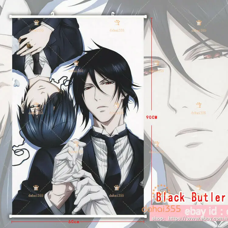 Аниме Черный Батлер свиток настенный постер Декор для дома украшение подарок 60-90
