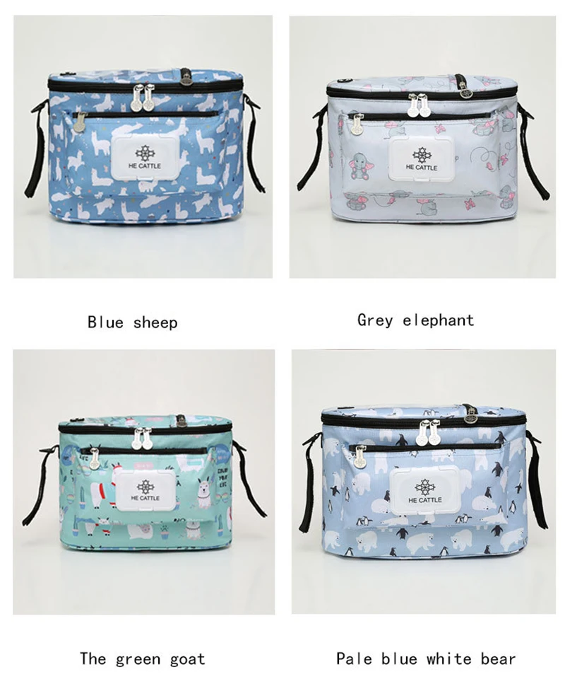 Мультяшная сумка-Органайзер для детской коляски аксессуары большая дорожная