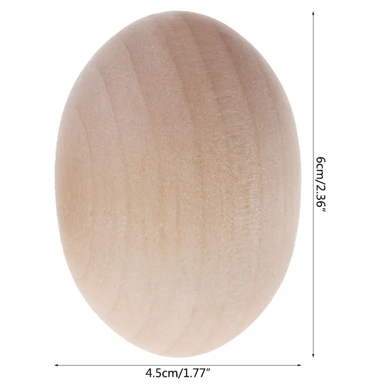 

Natural Wood Simulation Eggs Manual Graffiti Painted Exercise DIY Creative Easter Egg Children Early Educational Toy