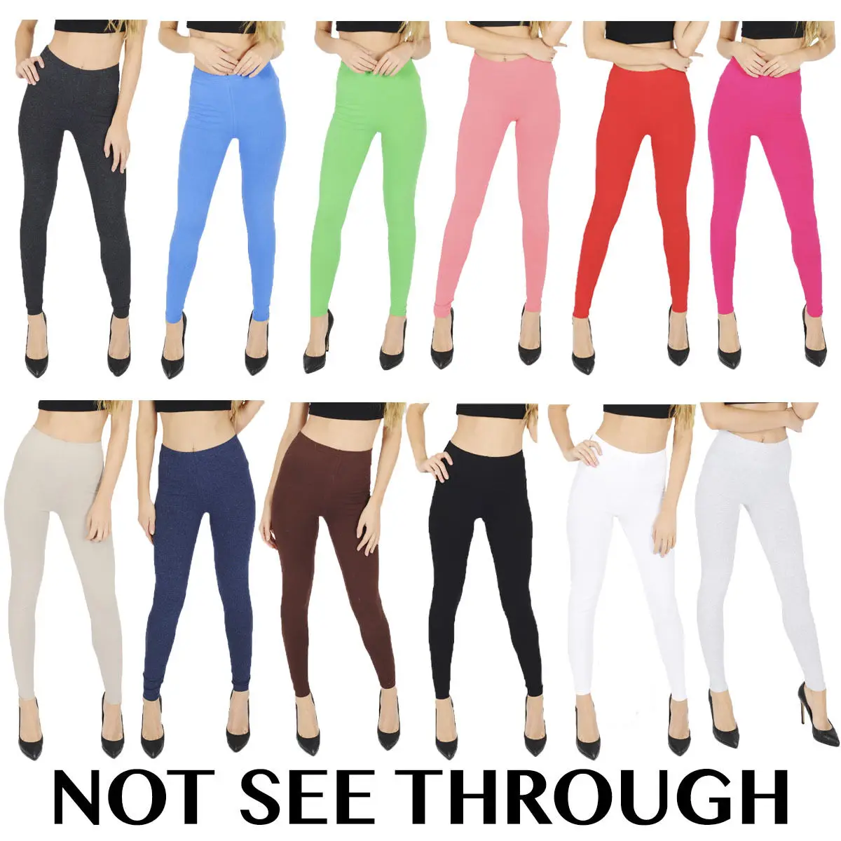 

Womens Full Length Cotton Leggings Plus Size 8 10 12 14 16 18 20 22 24 26 28 30