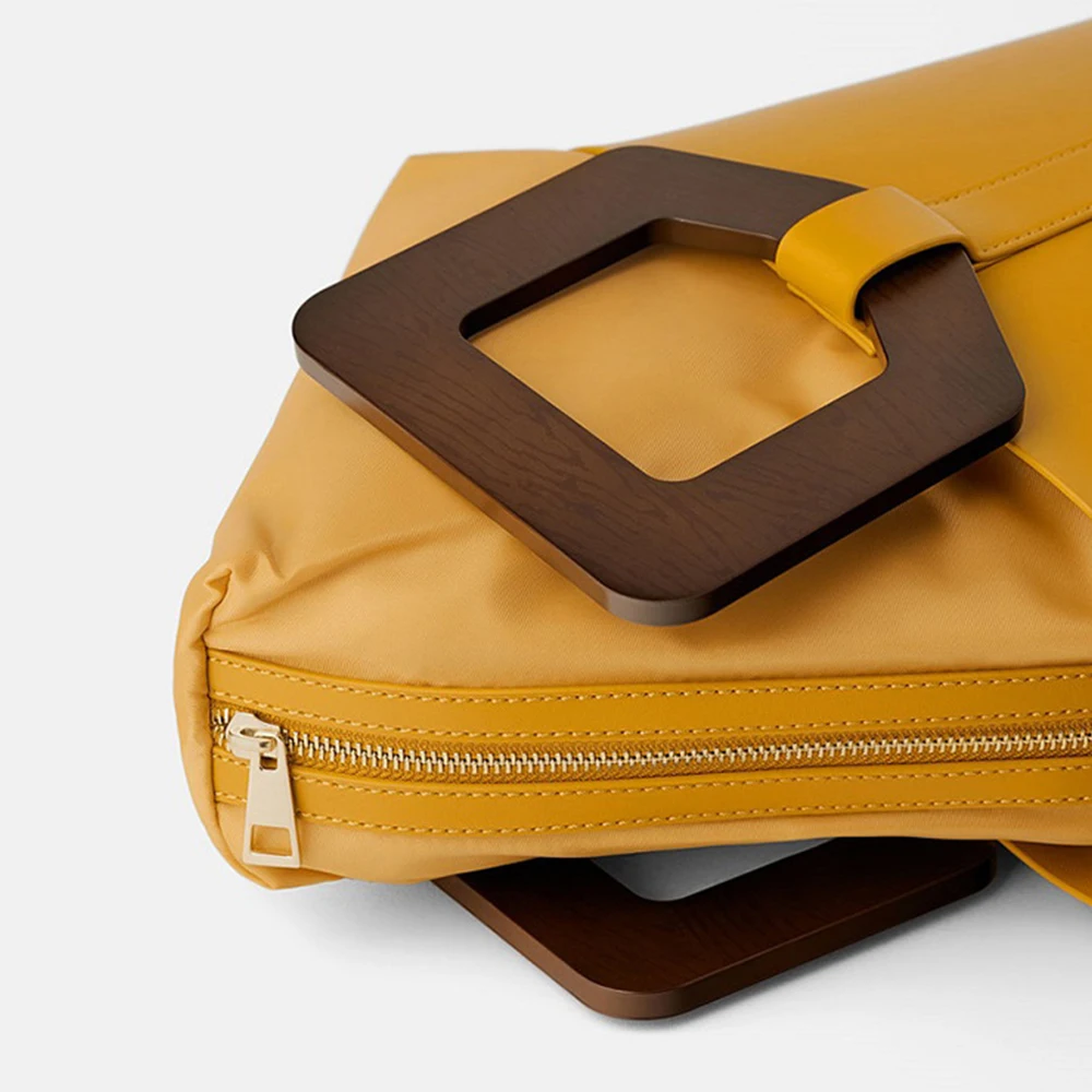 

Designer Wooden Hand-Slanted Women's Handbag Fashion Solid Color Shoulder Crossbody Bags for Women 2021 Tote Composite Bag Purse