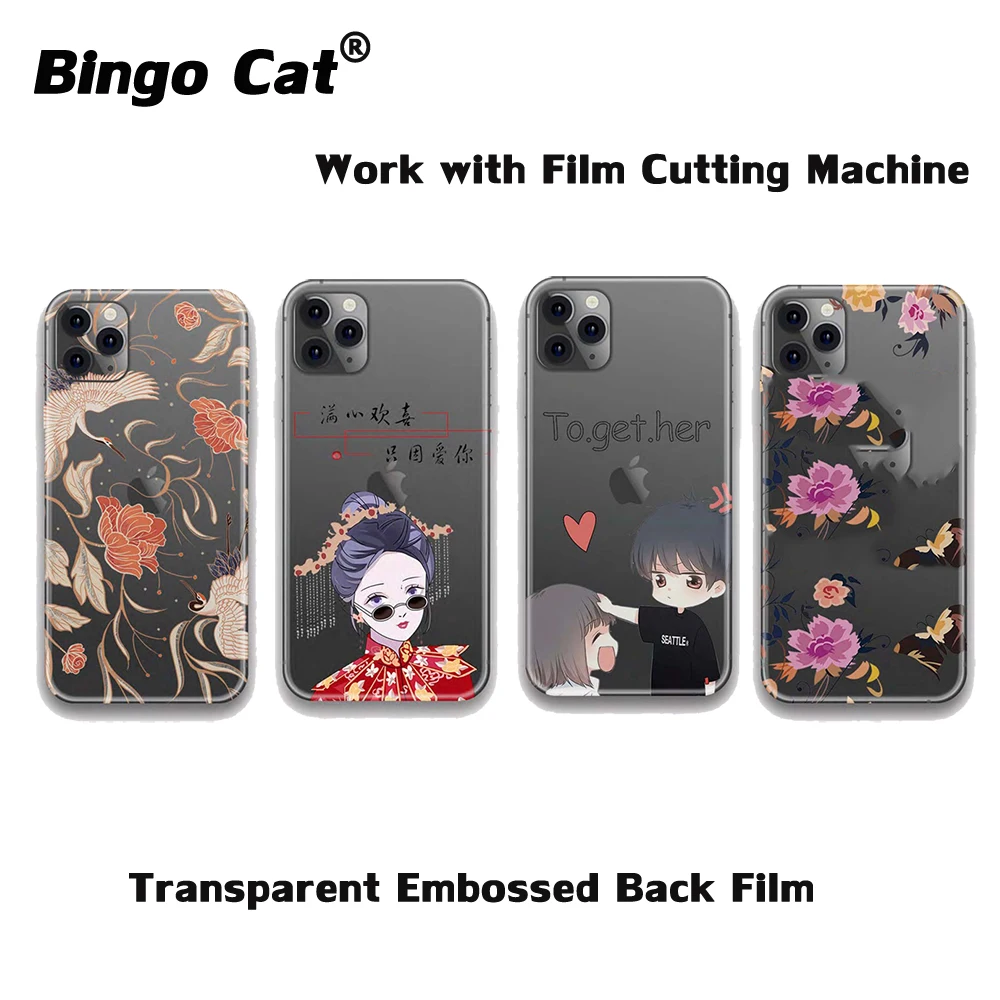

50pc Mixed Color Picture Transparent Embossed Back Film Mobile Phone Back Cover Film Cutting Machine Blade Cutter Plotter