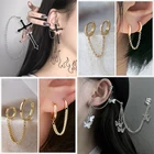 Серьги-каффы женские, мужские, в стиле ретро, из цинкового сплава