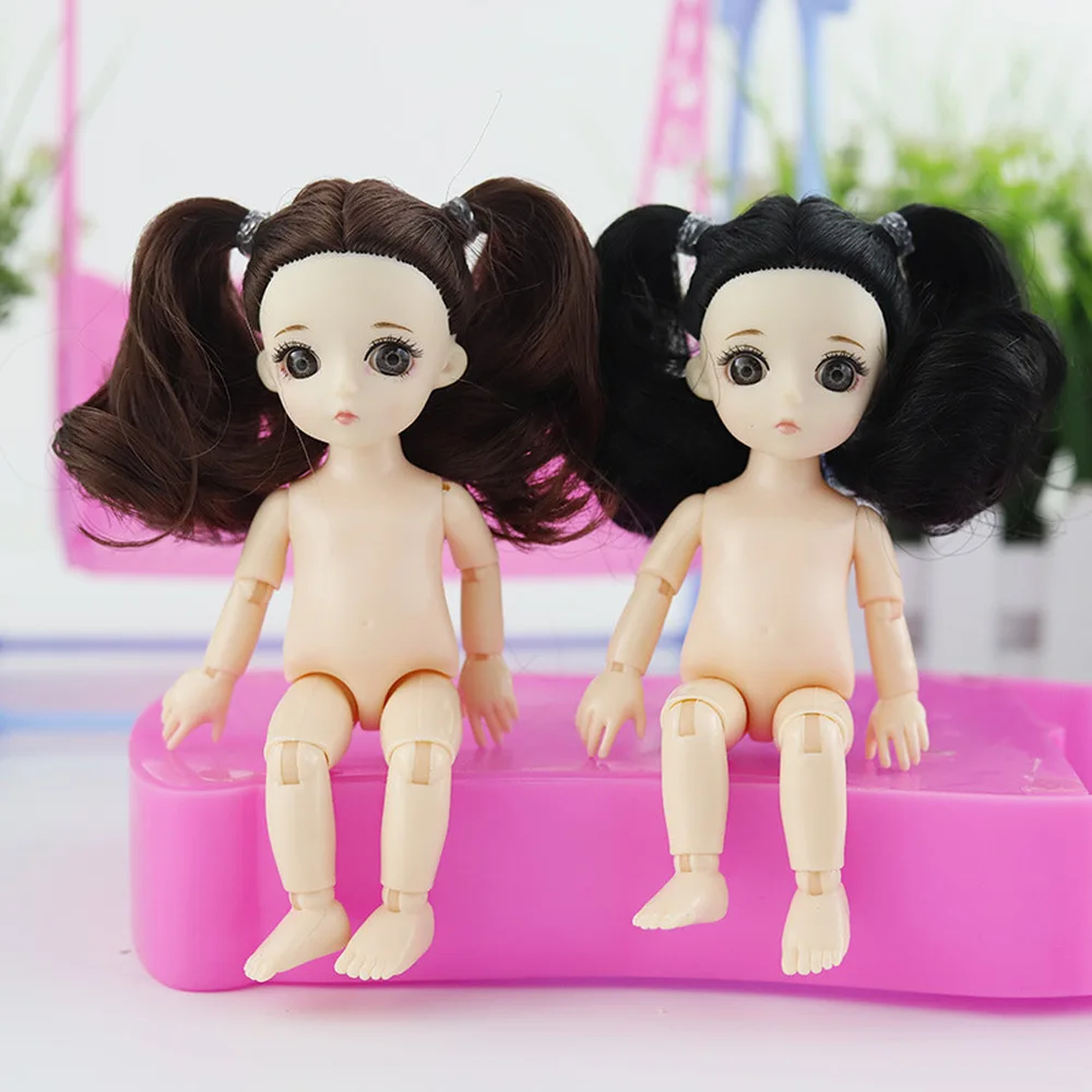 13 подвижных шарнирных 15 см 1/12 Bjd куклы игрушки 3D большие глаза голые женские тела