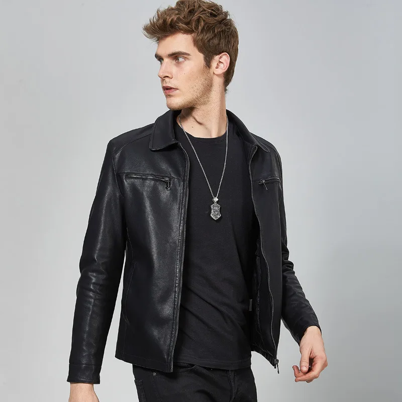 2019 Осенняя тонкая мужская мотоциклетная одежда Мужская молодежная Повседневная