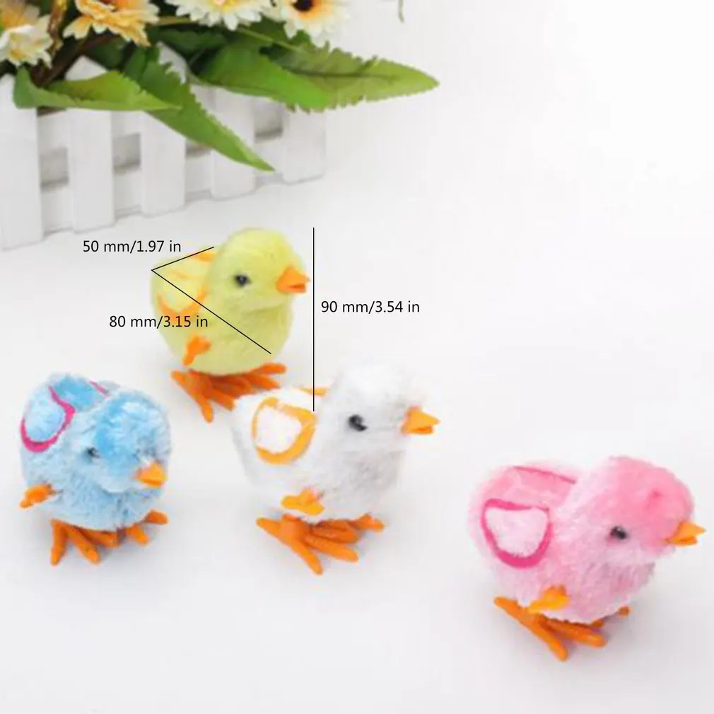 

Colorful cute chick toy stuffed chicken chain clockwork chicken perfect gift for kids boys girls