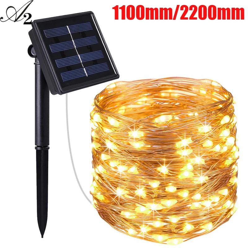 Рождественское украшение A2 светодиодная Мерцающая лампа огни на солнечной