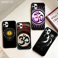 huagetop aum om yoga coque shell phone case rubber for iphone 11 pro xs max 8 7 6 6s plus x 5s se 2020 xr case