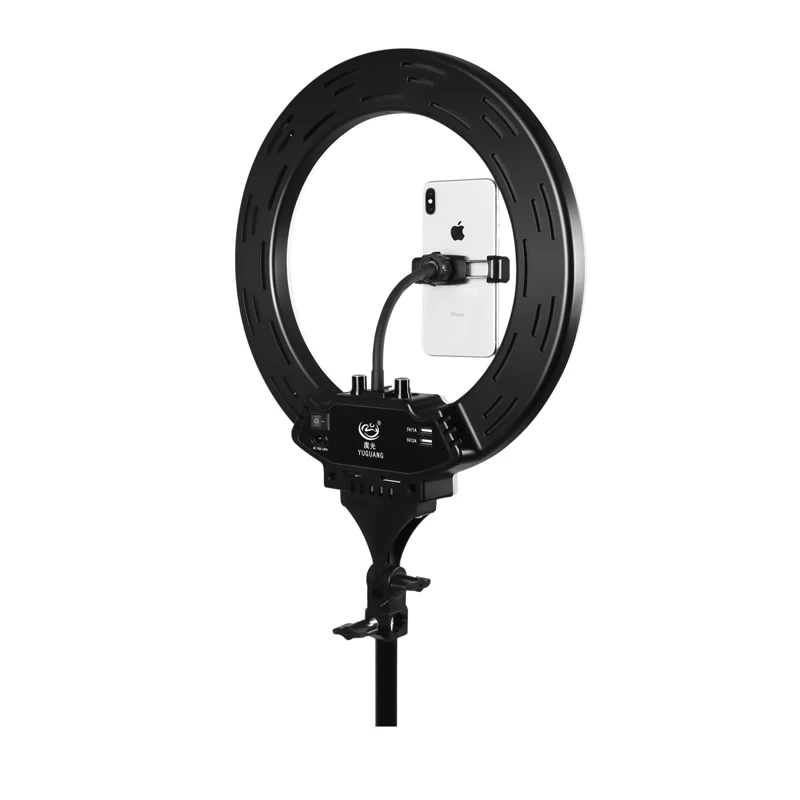 Фотостудия 14 &quotLED Selfie кольцевой свет 3200 5600K бесступенчатое регулируемое