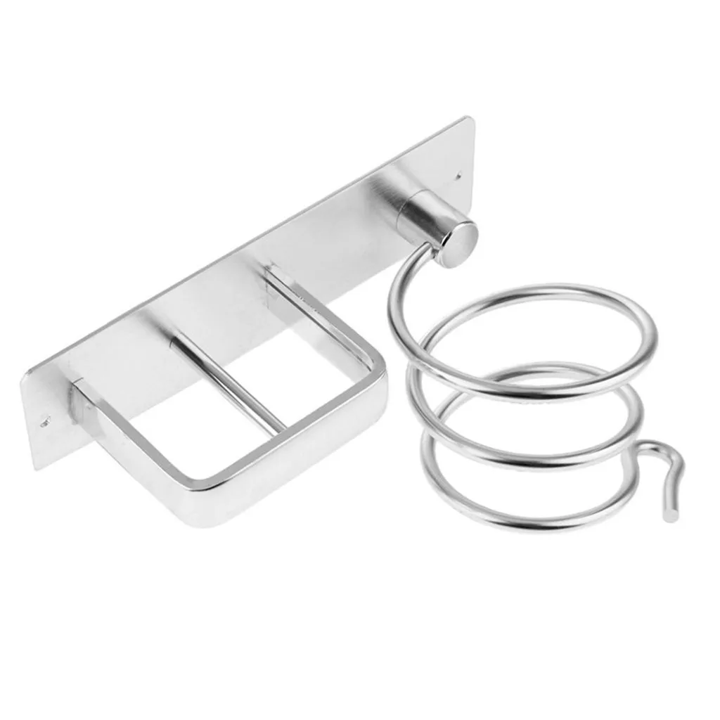 

Sliver Metal Wall Hair Dryer Holder Cupboard Straighteners Storage Stand Rack Household Storage Rack Accessories For Bathroom#T3