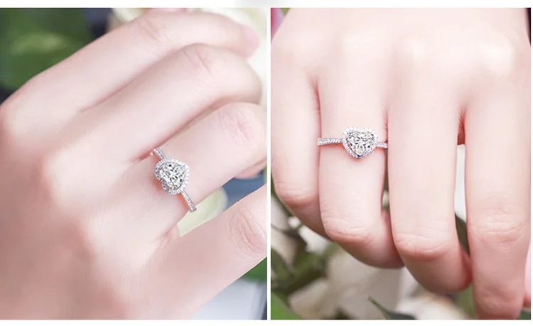 

2 Carats Diamond Ring for Women 925 Sterling Silver Color Jewelry Anillos De Bizuteria Diamond Gemstone Ring Females