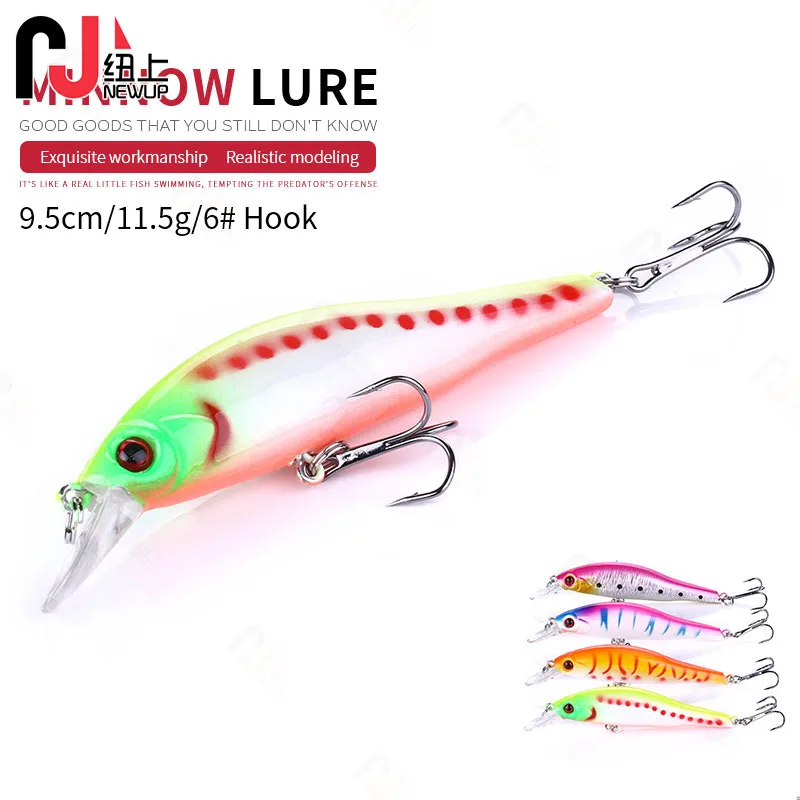

1PCS 9.5cm 11g Multi-Colors Bionic Minnow Lure Artificial Bait Hard Bait Professional Fishing Lure Fishing Tackles