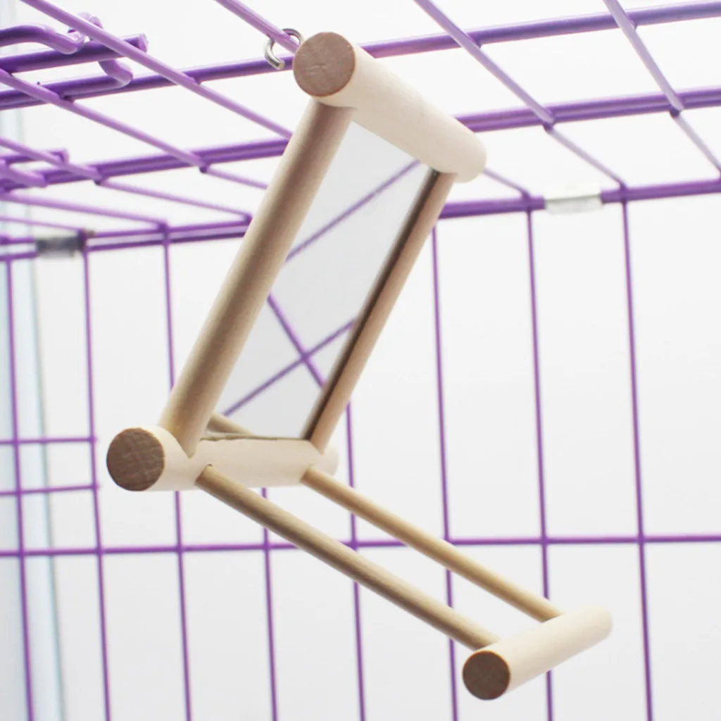 

New Bird Toys Mirror Chewing Playground Cockatoos Birds Hanging Toy fashion Convenience practical Lightweight durable Convenienc