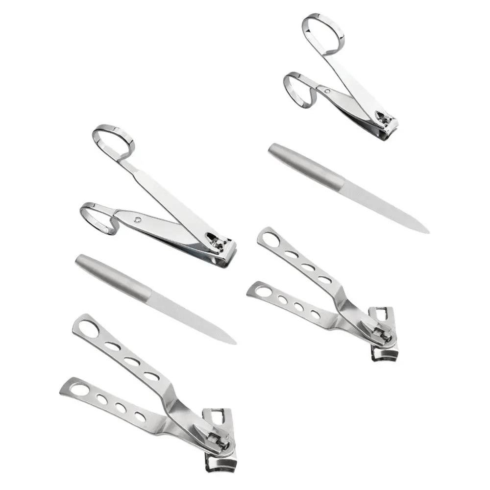 

6pcs Stainless Steel Grip Nail Clipper Rotating Head Scissor Nail Clippers