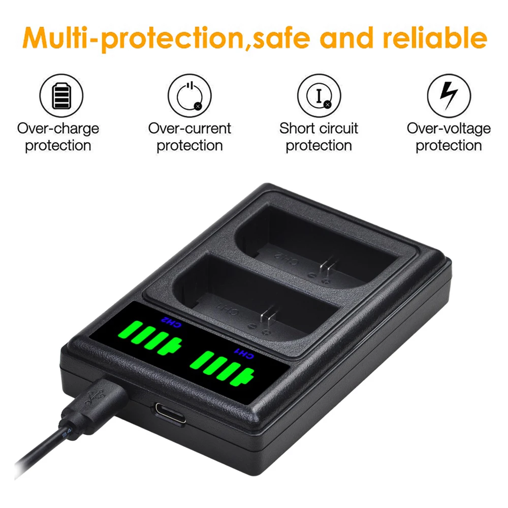 LP E6 LPE6 светодиодный аккумулятор E6N с двойным зарядным устройством для камер Canon EOS