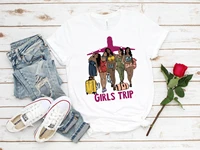 summer 2021 girls trip tshirt women black girls best friends sisters melanin girlfriends vacation travel t shrit traveler gift