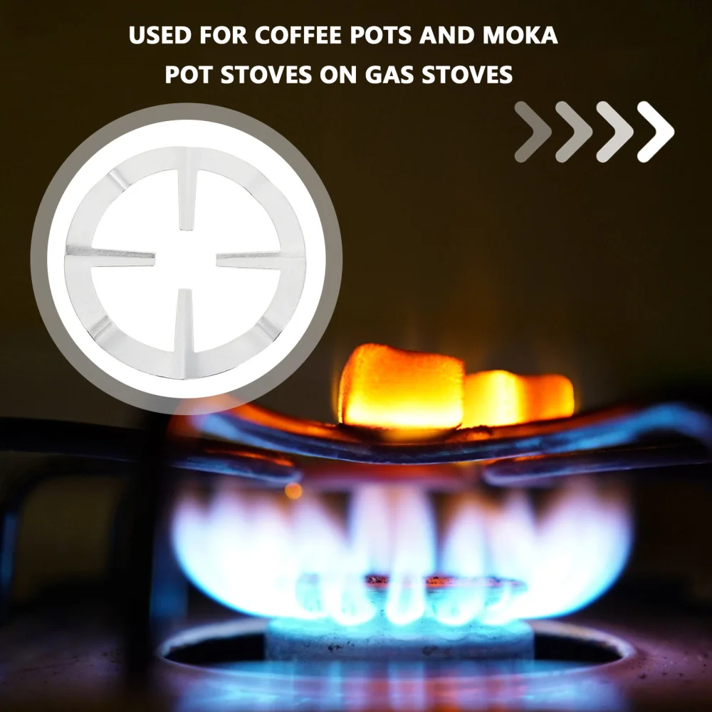 

4Pcs Kitchen Iron Gas Stove Pot Burner Stands Gas Shelves Gas Racks (Silver)