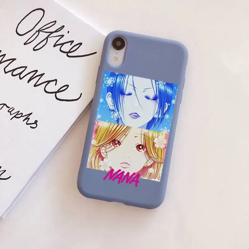 

TOPLBPCS NaNa Osaki Anime Phone Case Soft Solid Color for iPhone 11 12 13 mini pro XS MAX 8 7 6 6S Plus X XR