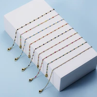 jewelry fashion color enamel beaded chain creative stainless steel dripping bracelet