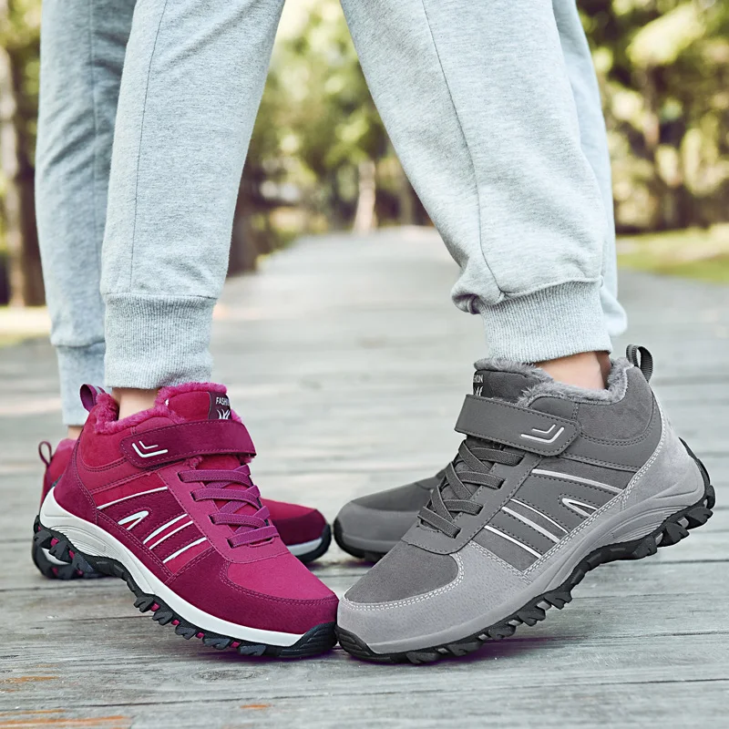 2020 зимняя женская обувь Модные кроссовки Женские уличные Теплые ботильоны с