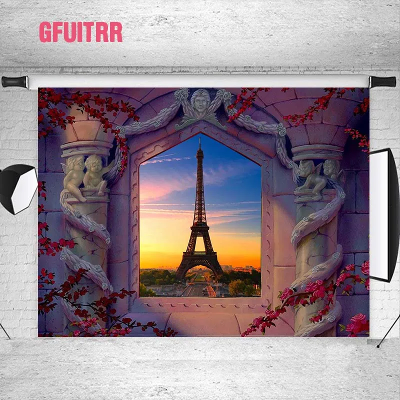 Фотофоны GFUITRR с изображением Эйфелевой башни Парижа фотография вечеринка в честь