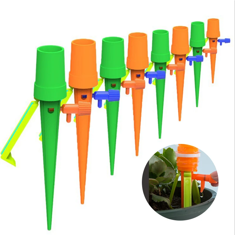 

1/2 pcs automatic drip irrigation watering system kit garden household plants and flowers automatic watering tools with bracket
