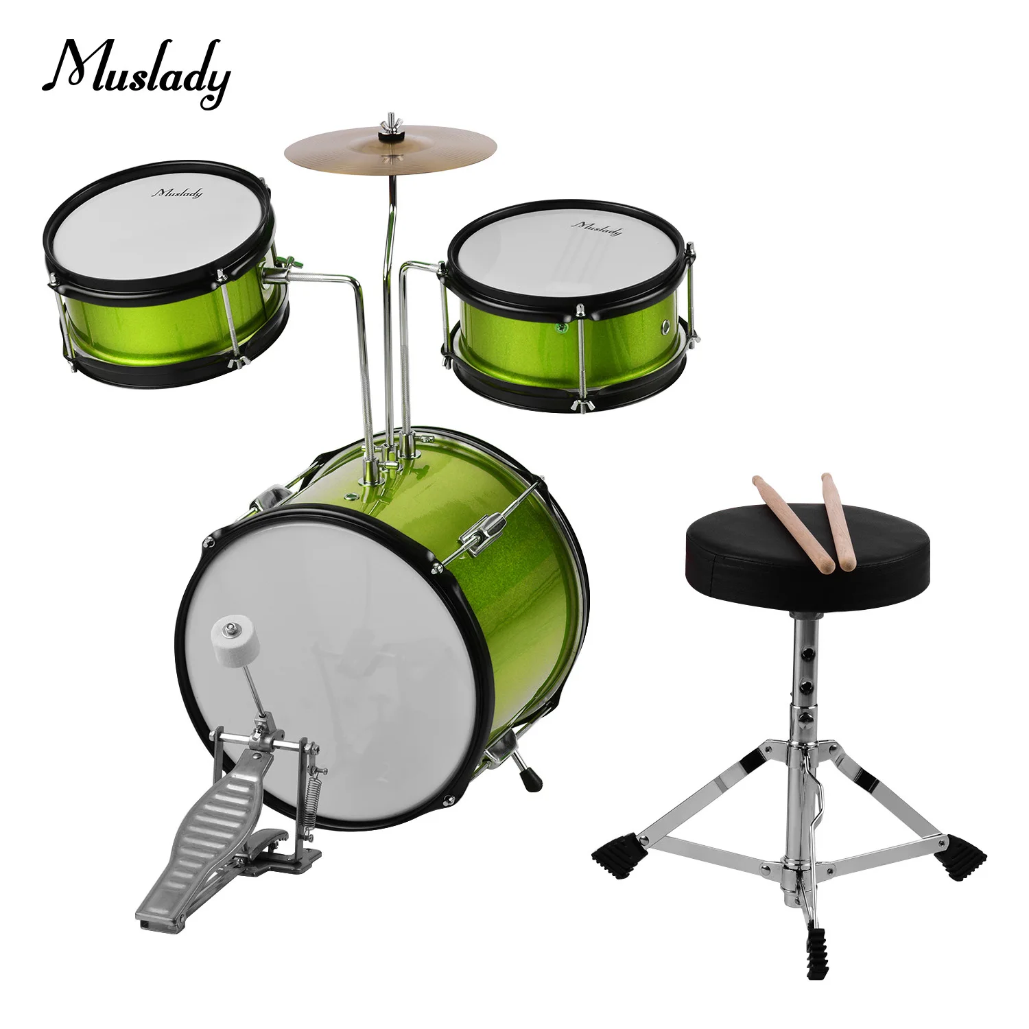Набор барабанных барабанов Muslady для детей и начинающих 3 шт. ударный инструмент с