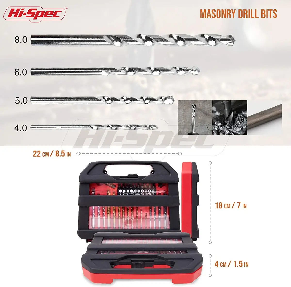 Hi Spec 30 шт. металлические сверла HSS 1/4 титановые для деревообработки мансонри