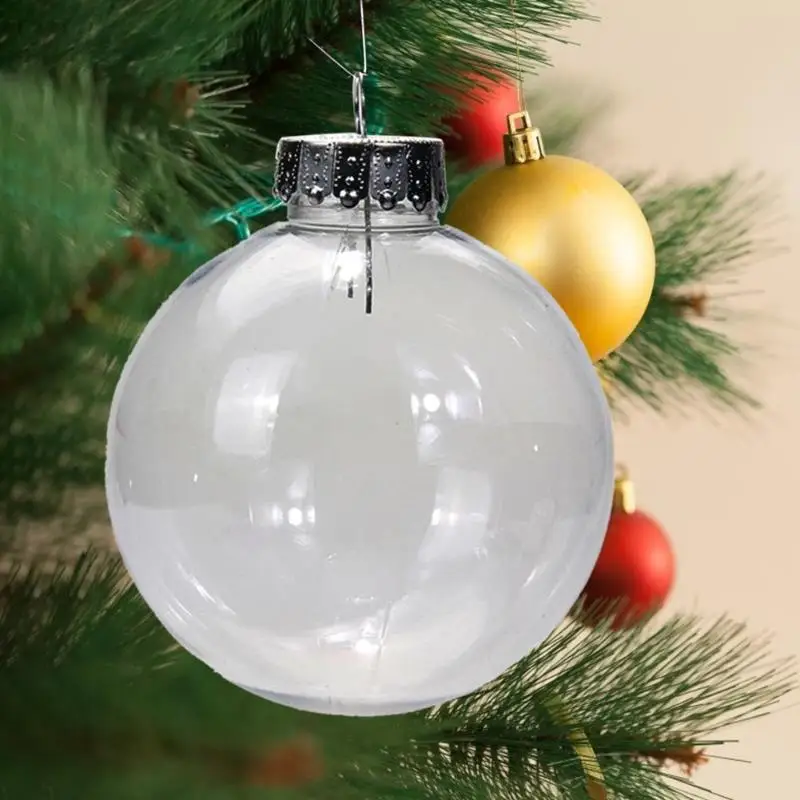 Прозрачный пластиковый мяч для домашнего питомца Рождественский Декор чистый