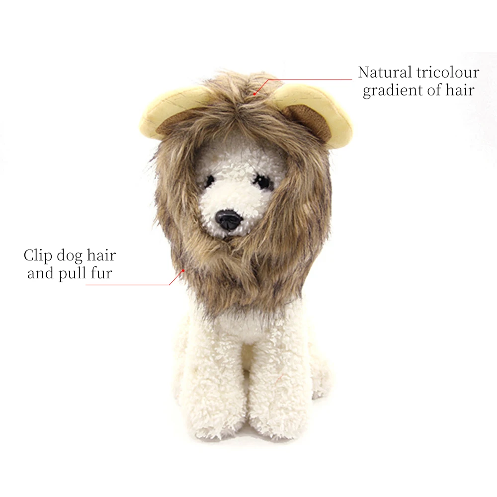 1 шт. шапка для домашних животных кошек собак имитирующая львиную шерсть гриву