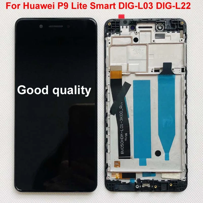 Протестировано OK для Huawei P9 Lite Smart DIG L03 L22 ЖК дисплей + кодирующий преобразователь