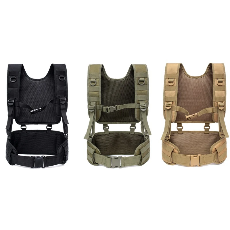 

Suspender Straps Tactical Padded Battle Belt With Detachable Airsoft Combat Duty Belt With Comfortable Pads And Removable