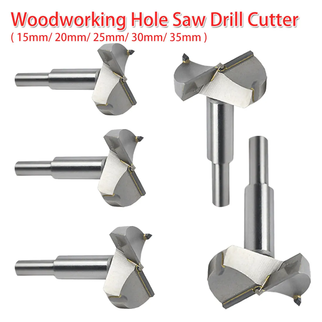 

15mm-35mm for Forstner Carbon Steel Boring Drill Bit Woodworking Self Centering Hole Saw Drill Tungsten Carbide Wood Cutter Tool