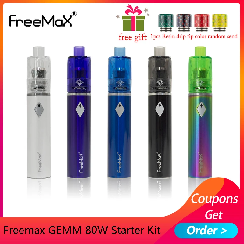 Новый стартовый набор Freemax GEMM 80 Вт встроенный 2900 мАч с Одноразовые 5 мл бак PCTG