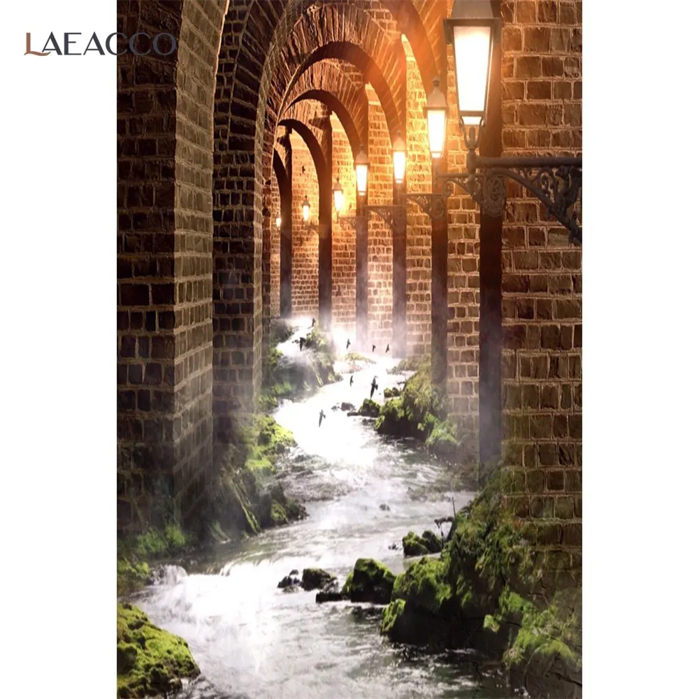 Фон для фотосъемки с изображением пещры жилища каменной арки двери