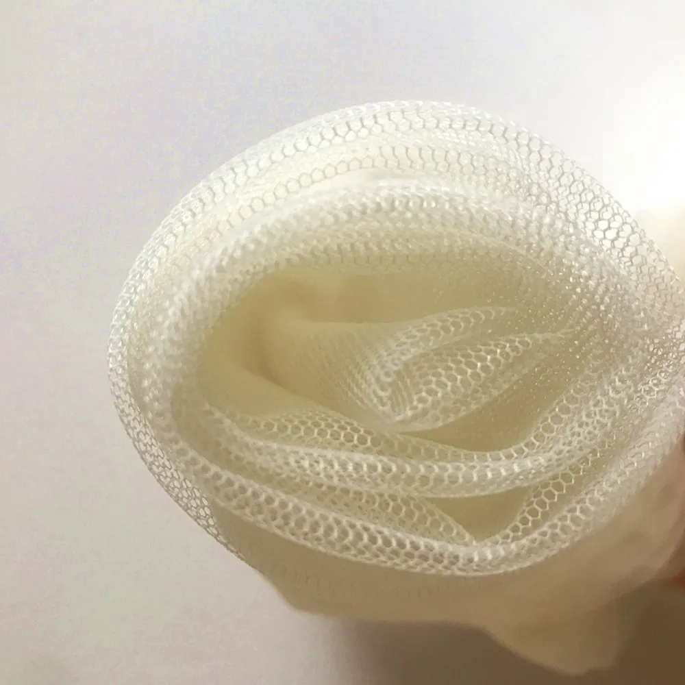 Мягкая фатиновая ткань кремового цвета свадебное украшение 100% полиэстер